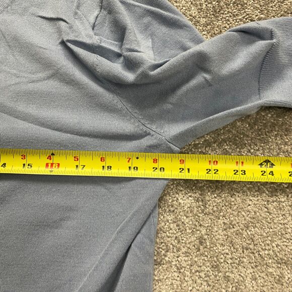 Spense Knit Sweater Cardigan Womens XL Blue Button Down Half Sleeve Stretch - Picture 10 of 13